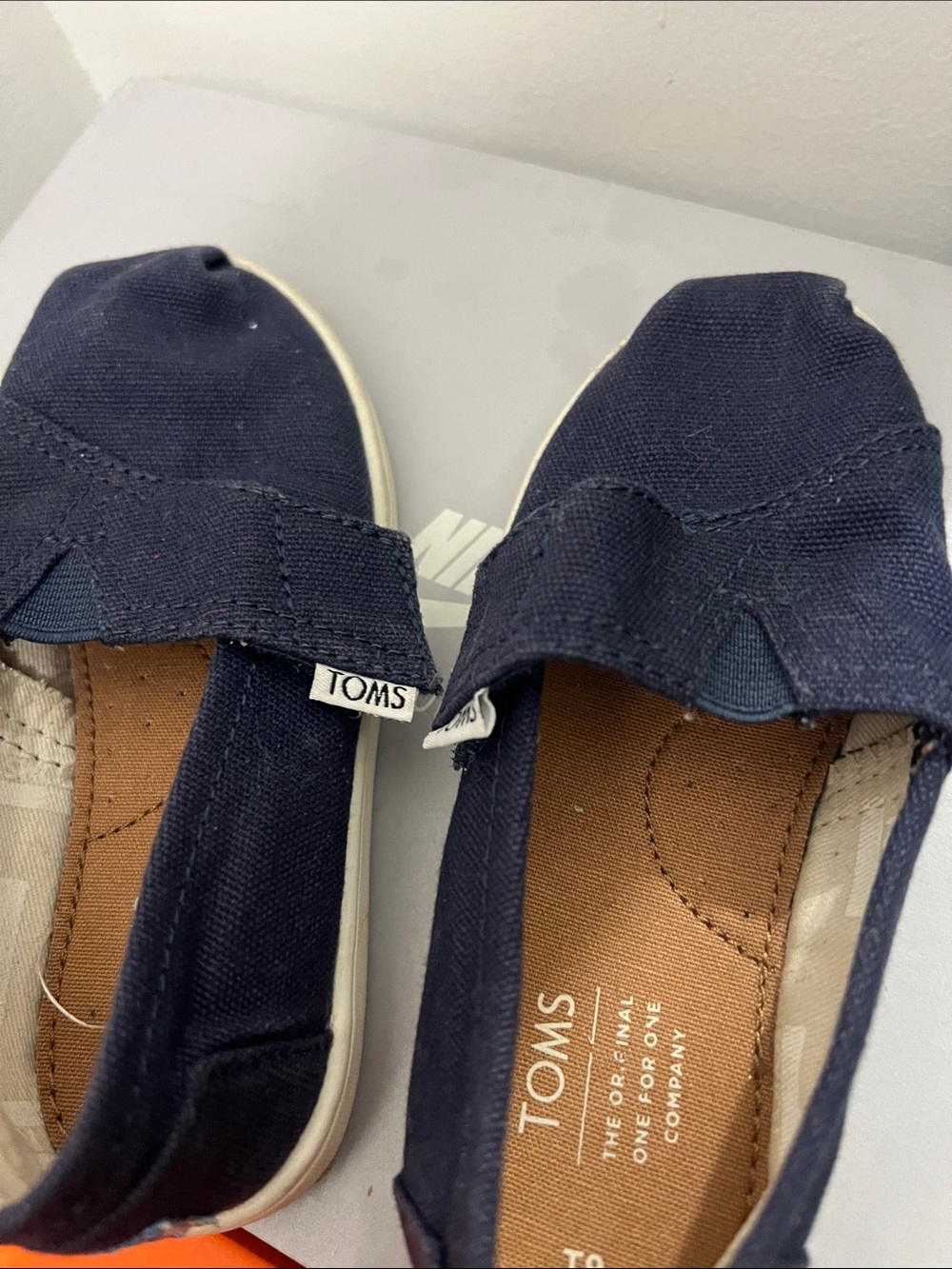 Toms Navy Canvas Slip-On Moccasins